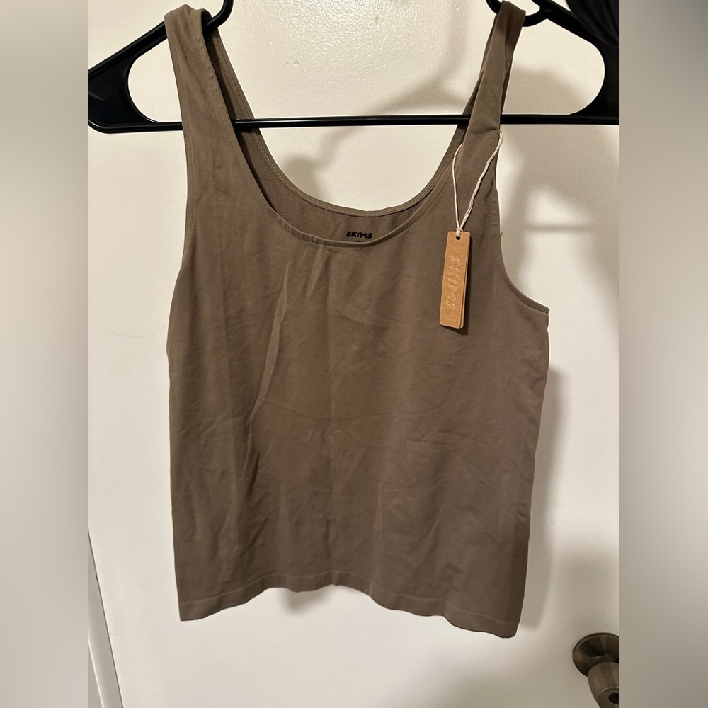 Skims Army Green Tank top NWT